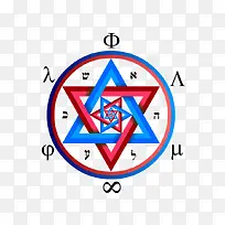 彩色创意圆形六角星图案-空若网 彩色创意圆形六角星图案-空若网