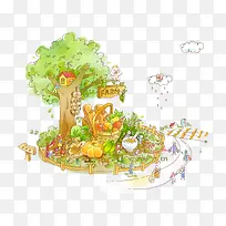 大树农场创意风景-空若网 大树农场创意风景-空若网