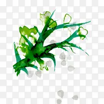 手绘绿叶草装饰-空若网 手绘绿叶草装饰-空若网