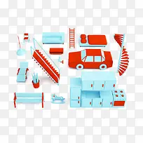 扁平化房子车图标-空若网 扁平化房子车图标-空若网