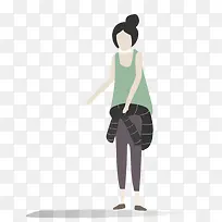 矢量卡通城市人物时装模特素材-空若网 矢量卡通城市人物时装模特素材-空若网