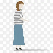 矢量城市人物卡通美女素材-空若网 矢量城市人物卡通美女素材-空若网