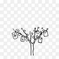 手绘简笔画树-空若网 手绘简笔画树-空若网
