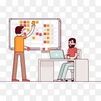 会议记录ppt扁平化矢量素材-空若网 会议记录ppt扁平化矢量素材-空若网