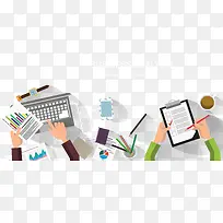 会议记录ppt扁平化矢量素材-空若网 会议记录ppt扁平化矢量素材-空若网