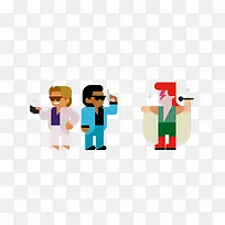 扁平化卡通影视人物-空若网 扁平化卡通影视人物-空若网