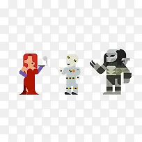 扁平化卡通影视人物-空若网 扁平化卡通影视人物-空若网