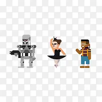 扁平化卡通影视人物-空若网 扁平化卡通影视人物-空若网