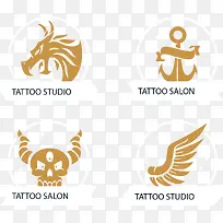 矢量手绘翅膀牛头标签-空若网 矢量手绘翅膀牛头标签-空若网