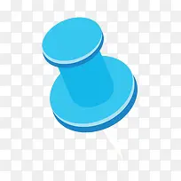 蓝色扁平化手绘图钉-空若网 蓝色扁平化手绘图钉-空若网