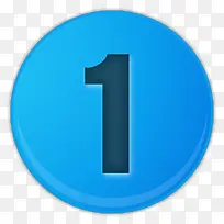 天蓝色的数字1图标-空若网 天蓝色的数字1图标-空若网