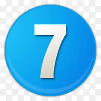 天蓝色的数字序号7图标-空若网 天蓝色的数字序号7图标-空若网