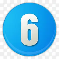 天蓝色的数字序号6图标-空若网 天蓝色的数字序号6图标-空若网