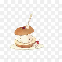 手绘甜点蛋糕-空若网 手绘甜点蛋糕-空若网