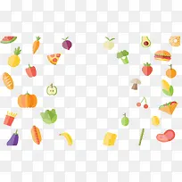 卡通飞舞食物花纹-空若网 卡通飞舞食物花纹-空若网