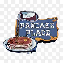 煎饼PANCAKE招牌插画素材-空若网 煎饼PANCAKE招牌插画素材-空若网