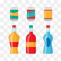 矢量饮料瓶子-空若网 矢量饮料瓶子-空若网