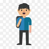 矢量卡通扁平化初中生-空若网 矢量卡通扁平化初中生-空若网