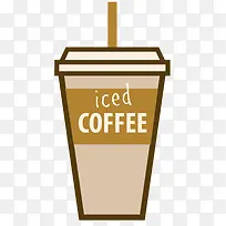 对称的冰镇矢量咖啡杯-空若网 对称的冰镇矢量咖啡杯-空若网