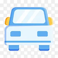蓝色扁平化汽车元素-空若网 蓝色扁平化汽车元素-空若网