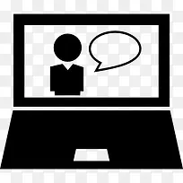 教师教学在线在笔记本电脑的屏幕图标-空若网 教师教学在线在笔记本电脑的屏幕图标-空若网