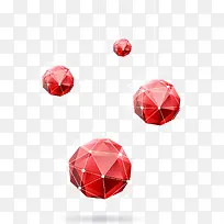 红宝石低多边形挂饰-空若网 红宝石低多边形挂饰-空若网