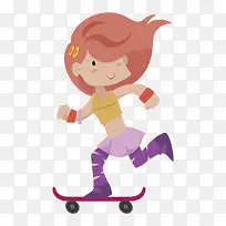 卡通滑板矢量元素-空若网 卡通滑板矢量元素-空若网
