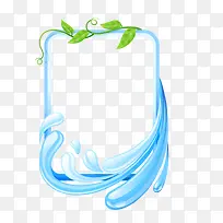 蓝色水滴边框-空若网 蓝色水滴边框-空若网