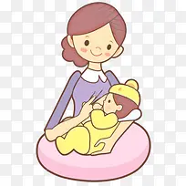 卡通科学母乳喂养漫画PNG-空若网 卡通科学母乳喂养漫画PNG-空若网