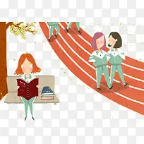 卡通操场跑道-空若网 卡通操场跑道-空若网