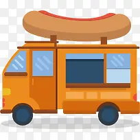 黄色卡车矢量图-空若网 黄色卡车矢量图-空若网