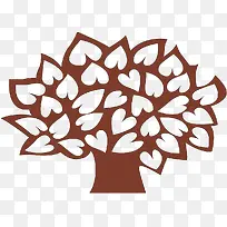 深色剪纸树-空若网 深色剪纸树-空若网