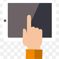 矢量卡通手指点击pad-空若网 矢量卡通手指点击pad-空若网