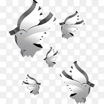 白鸽立体标志矢量图-空若网 白鸽立体标志矢量图-空若网