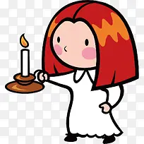 点蜡烛的女孩-空若网 点蜡烛的女孩-空若网