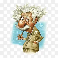 卡通手绘爱因斯坦-空若网 卡通手绘爱因斯坦-空若网