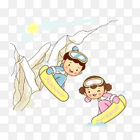 ��ͨ��ͯ�廭��ѩ��Ϸ-������