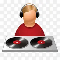 放碟DJ矢量素材-空若网 放碟DJ矢量素材-空若网