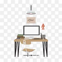 扁平化办公环境矢量免抠素材-空若网 扁平化办公环境矢量免抠素材-空若网