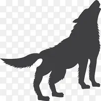 嚎叫的动物狼插画-空若网 嚎叫的动物狼插画-空若网