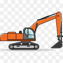橙色大型高级挖掘机-空若网 橙色大型高级挖掘机-空若网