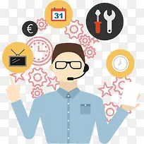 扁平化人物设计-空若网 扁平化人物设计-空若网