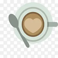 卡通心形咖啡-空若网 卡通心形咖啡-空若网