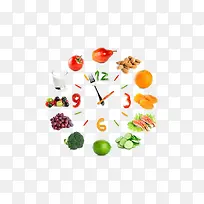 瓜果蔬菜时钟-空若网 瓜果蔬菜时钟-空若网