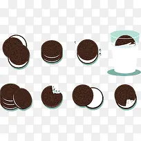 矢量图美味的的饼干-空若网 矢量图美味的的饼干-空若网