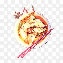 红油抄手手绘画素材图片-空若网 红油抄手手绘画素材图片-空若网