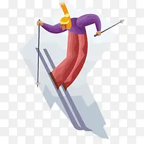 矢量滑雪的人-空若网 矢量滑雪的人-空若网