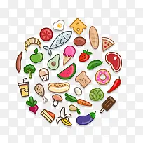 可爱缤纷多彩卡通食物装饰-空若网 可爱缤纷多彩卡通食物装饰-空若网