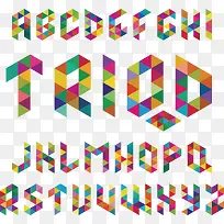 数字字母 棱形色彩-空若网 数字字母 棱形色彩-空若网