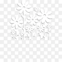 白色剪纸花-空若网 白色剪纸花-空若网